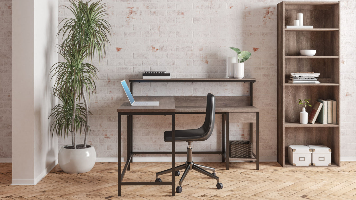 Arlenbry - Gray - L-desk With Storage Unique Piece Furniture