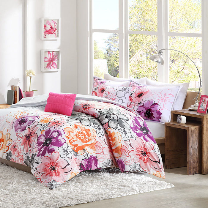 Floral Comforter Set Pink
