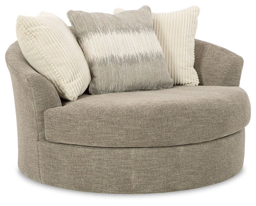 Creswell - Stone - Oversized Swivel Accent Chair Unique Piece Furniture