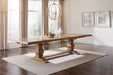 Florence - Double Pedestal Dining Table - Rustic Smoke Unique Piece Furniture