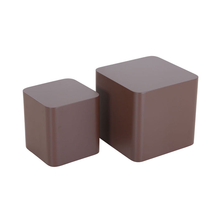 MDF Nesting Table (Set of 2) Chocolate Brown