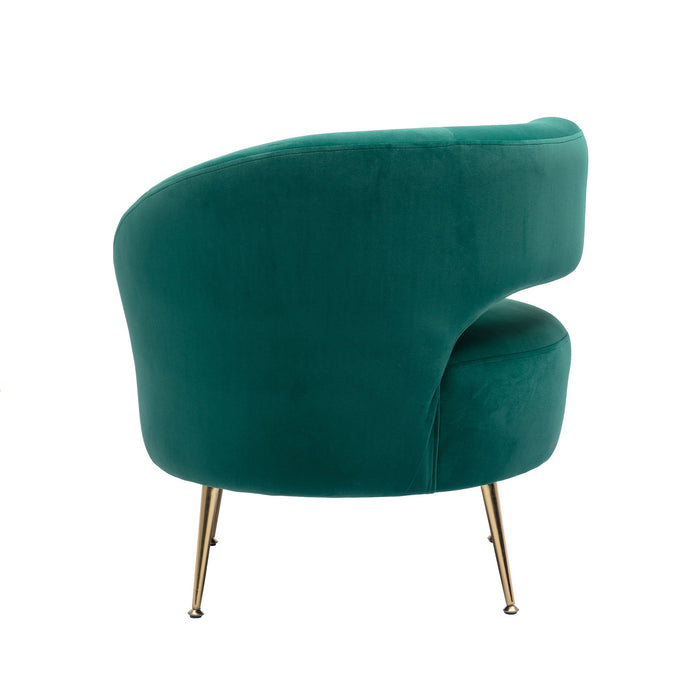 Coolmore Accent Chair, Leisure Single Chair With Golden Feet - Emerald