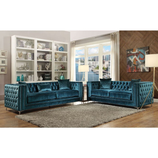 Gillian - Sofa - Dark Teal Velvet Unique Piece Furniture
