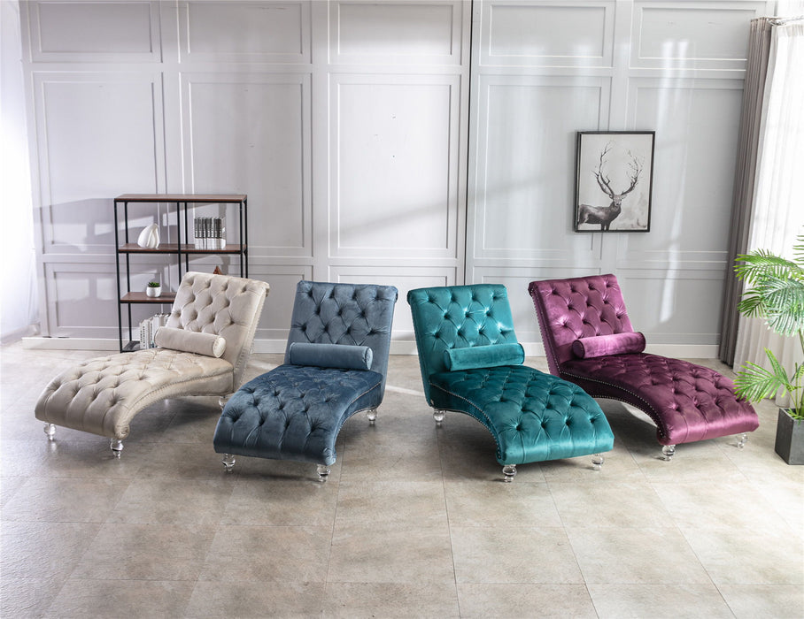Coomore Leisure Concubine Sofa With Acrylic Feet - Light Blue