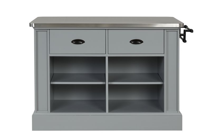 Urrur - Kitchen Island - Gray Finish Unique Piece Furniture