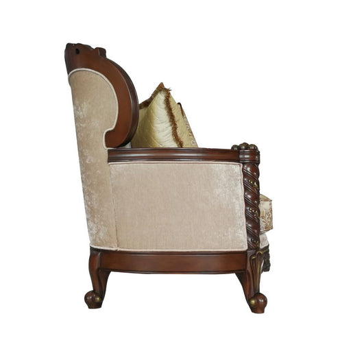 Devayne - Sofa - Fabric & Dark Walnut Unique Piece Furniture