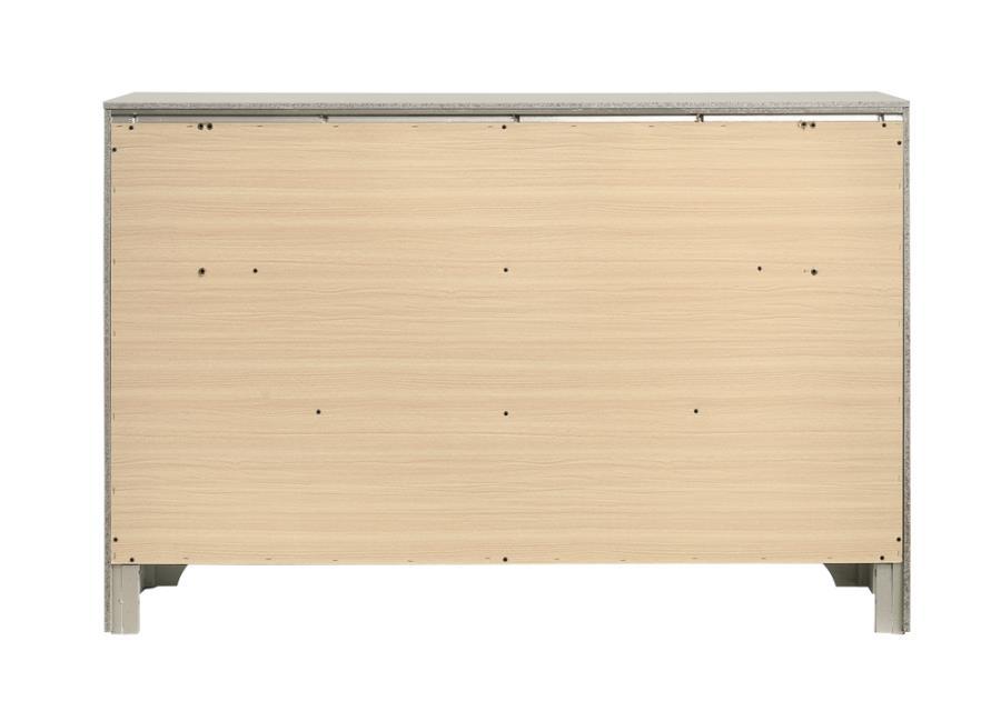 Salford - 7-Drawer Dresser - Metallic Sterling Unique Piece Furniture