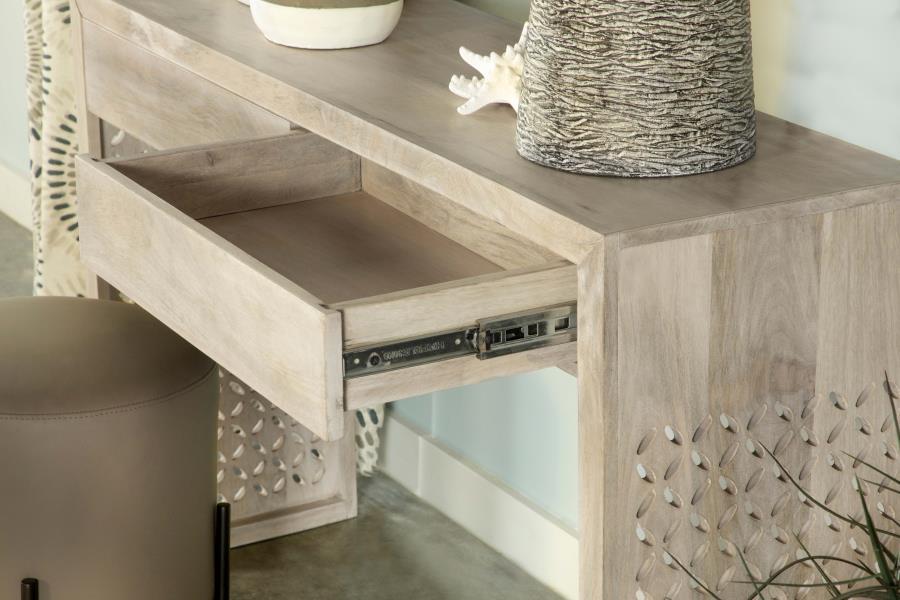 Rickman - Rectangular 2-Drawer Console Table - White Washed Unique Piece Furniture