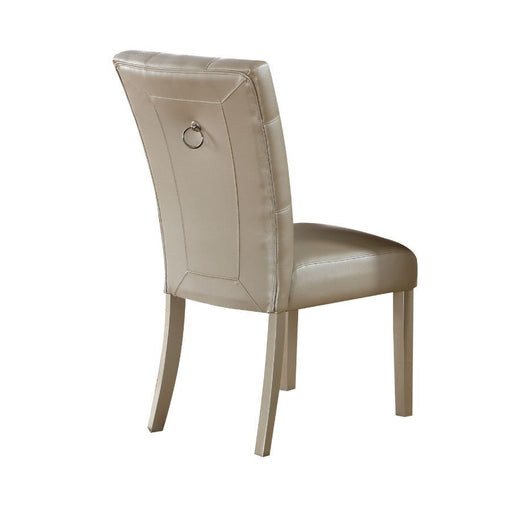 Voeville II - Side Chair (Set of 2) - Platinum - PU & Platinum Unique Piece Furniture