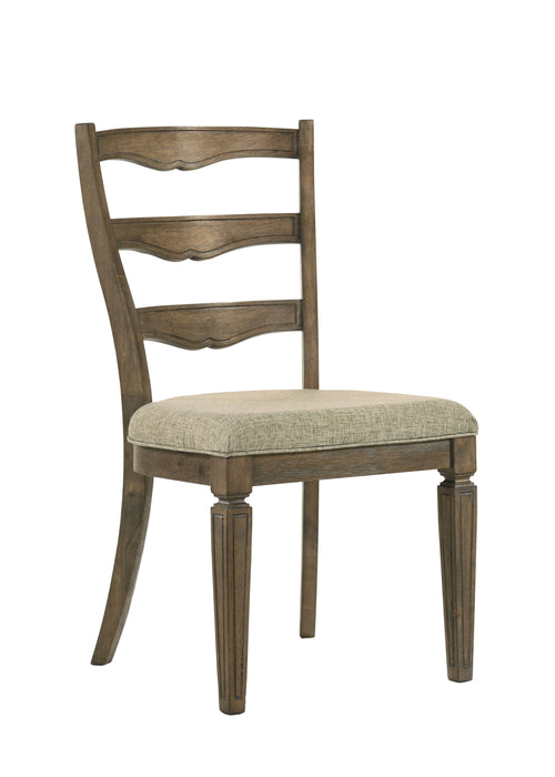 Acme Parfield Side Chair (Set of 2) Fabric & Weathered Oak Finish