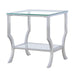 Saide - Square End Table With Mirrored Shelf - Chrome Unique Piece Furniture