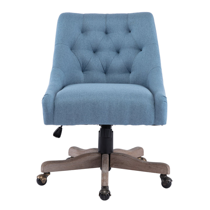 Coolmore Swivel Shell Chair For Living Room / Modern Leisure Office Chair - Blue