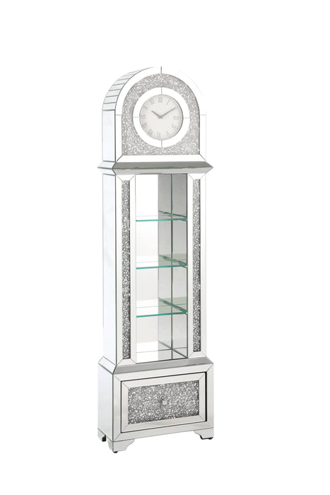 Acme Noralie Grandfather Clock Led Mirrored & Faux Diamonds