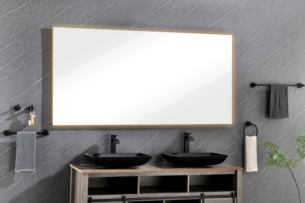 Led Mirror Bathroom Vanity Mirror With Back Light, Wall Mount Anti - Fog Memory Large