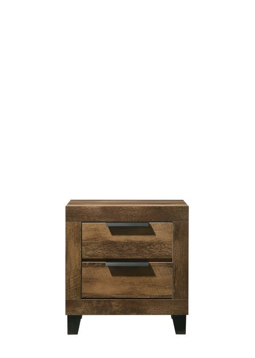 Morales - Nightstand - Rustic Oak Finish Unique Piece Furniture
