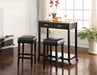 Maroth - Counter Height Set - Black & Black PU Unique Piece Furniture
