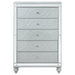 Gunnison - 5-Drawer Chest - Silver Metallic Unique Piece Furniture