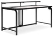 Lynxtyn - Black - Home Office Desk With Led Lighting Unique Piece Furniture