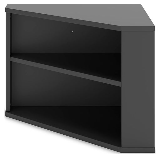 Otaska - Black - Home Office Corner Bookcase Unique Piece Furniture