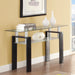 Dyer - Tempered Glass Sofa Table With Shelf - Black Unique Piece Furniture