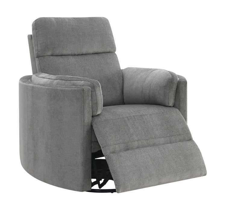Acme Sagen Glider Recliner With Swivel, Charcoal Chenille