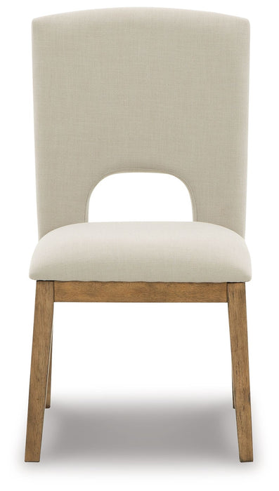 Dakmore - Linen / Brown - Dining Uph Side Chair (Set of 2) Unique Piece Furniture