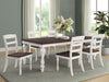 Madelyn - Dining Table With Extension Leaf - Dark Cocoa And Coastal White Unique Piece Furniture