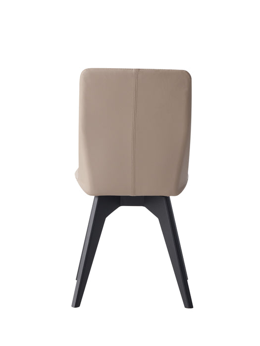 Acme Redmond Side Chair (Set of 2) Khaki Leather & Black Finish