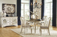Realyn - Chipped White - Oval Dining Room Extension Table Unique Piece Furniture