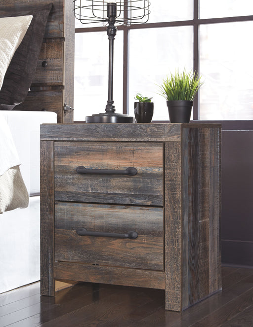 Drystan - Brown / Beige - Two Drawer Night Stand Unique Piece Furniture