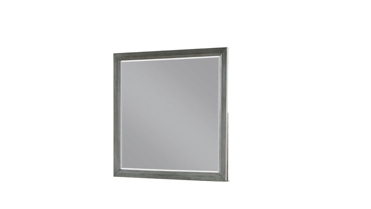Kenzo Modern Style Mirror Made With Wood In Gray