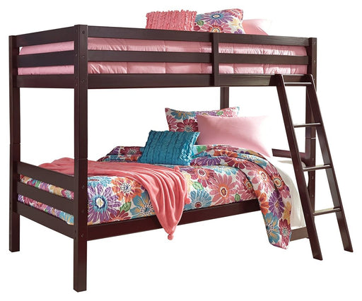 Halanton - Dark Brown - Twin/twin Bunk Bed W/Ladder Unique Piece Furniture