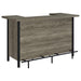 Bellemore - Bar Unit With Footrest - Gray Driftwood And Black Unique Piece Furniture