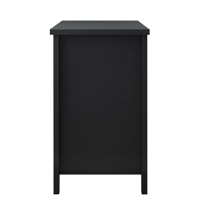 Drawer Dresser Cabinet, Bar Cabinet, Storge Cabinet, Lockers, Retro ShelL-Shaped Handle, Can Be Placed In The Living Room, Bedroom, Dining Room, Black