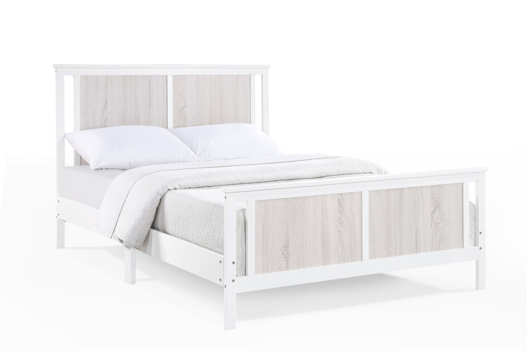 Connelly Full Bed White/Rockport Gray