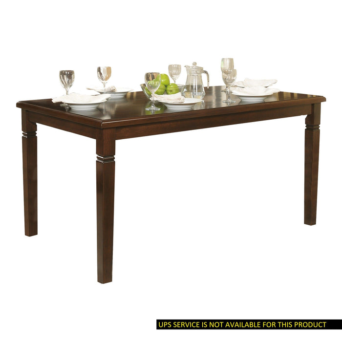 Espresso Finish Transitional Style 1 Piece Dining Table Oak Veneer Wood Casual Dining Room Furniture
