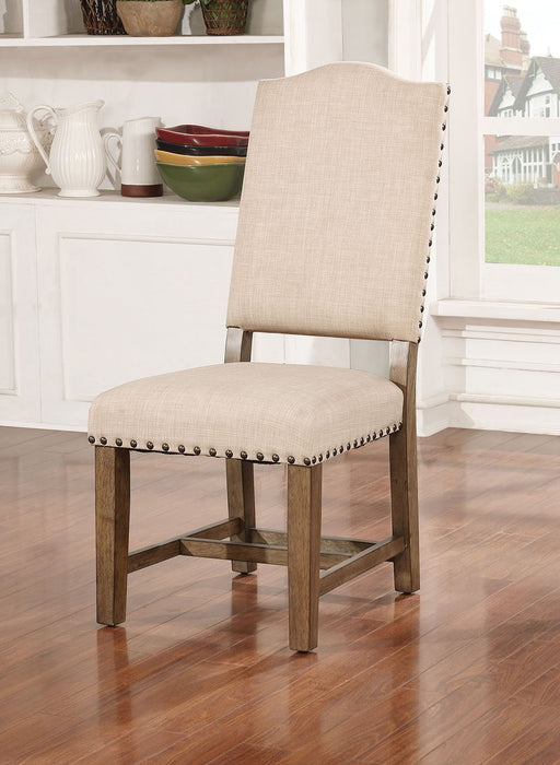 Julia - Side Chair (Set of 2) - Light Oak / Beige Unique Piece Furniture