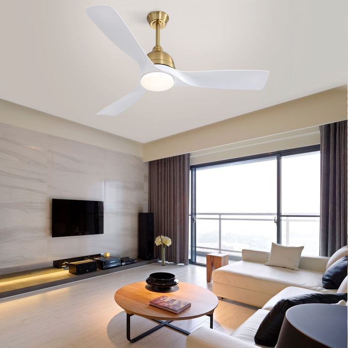Modern Ceiling Fan With 6 Speed Remote Control Dimmable Reversible Dc Motor With Light