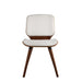 Nemesia - Accent Chair - White PU & Walnut Unique Piece Furniture