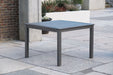Eden Town - Gray - Square Dining Table W/Umb Opt Unique Piece Furniture