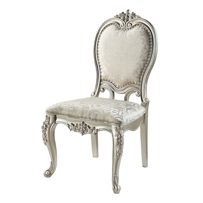 Acme Bently Side Chair (Set of 2) Fabric & Champagne Finish