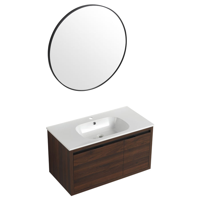 36" Bathroom Vanity With Gel Sink
