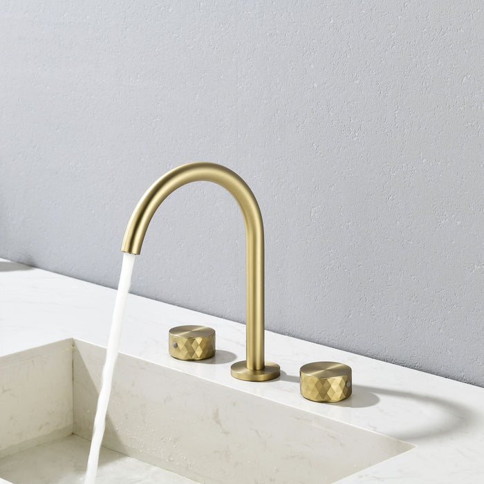 Widespread Bathroom Faucet Gold