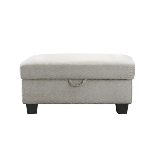 Whitson - Upholstered Storage Ottoman - Stone Unique Piece Furniture