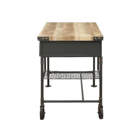 Itzel - Desk - Antique Oak & Sandy Gray Unique Piece Furniture