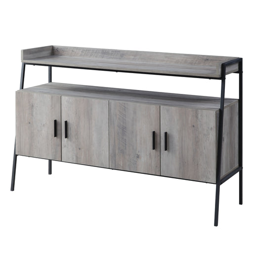 Samiya - TV Stand - Gray Oak & Black Finish Unique Piece Furniture