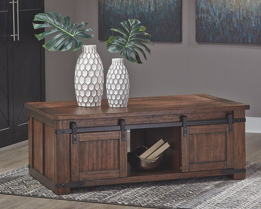 Budmore - Brown - Rectangular Cocktail Table Unique Piece Furniture