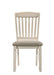 Fedele - Side Chair (Set of 2) - Tan Fabric & Cream Finish Unique Piece Furniture
