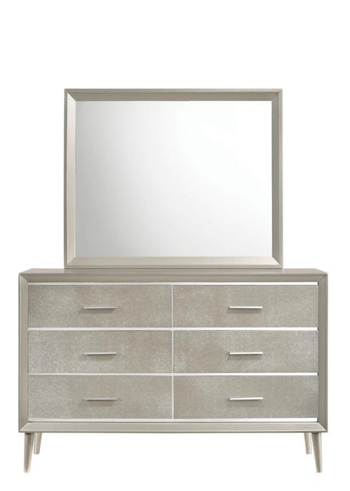 Ramon - 6-Drawer Dresser - Metallic Sterling Unique Piece Furniture
