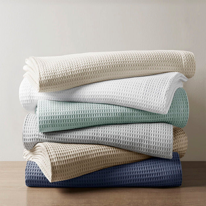 Cotton Blanket Aqua